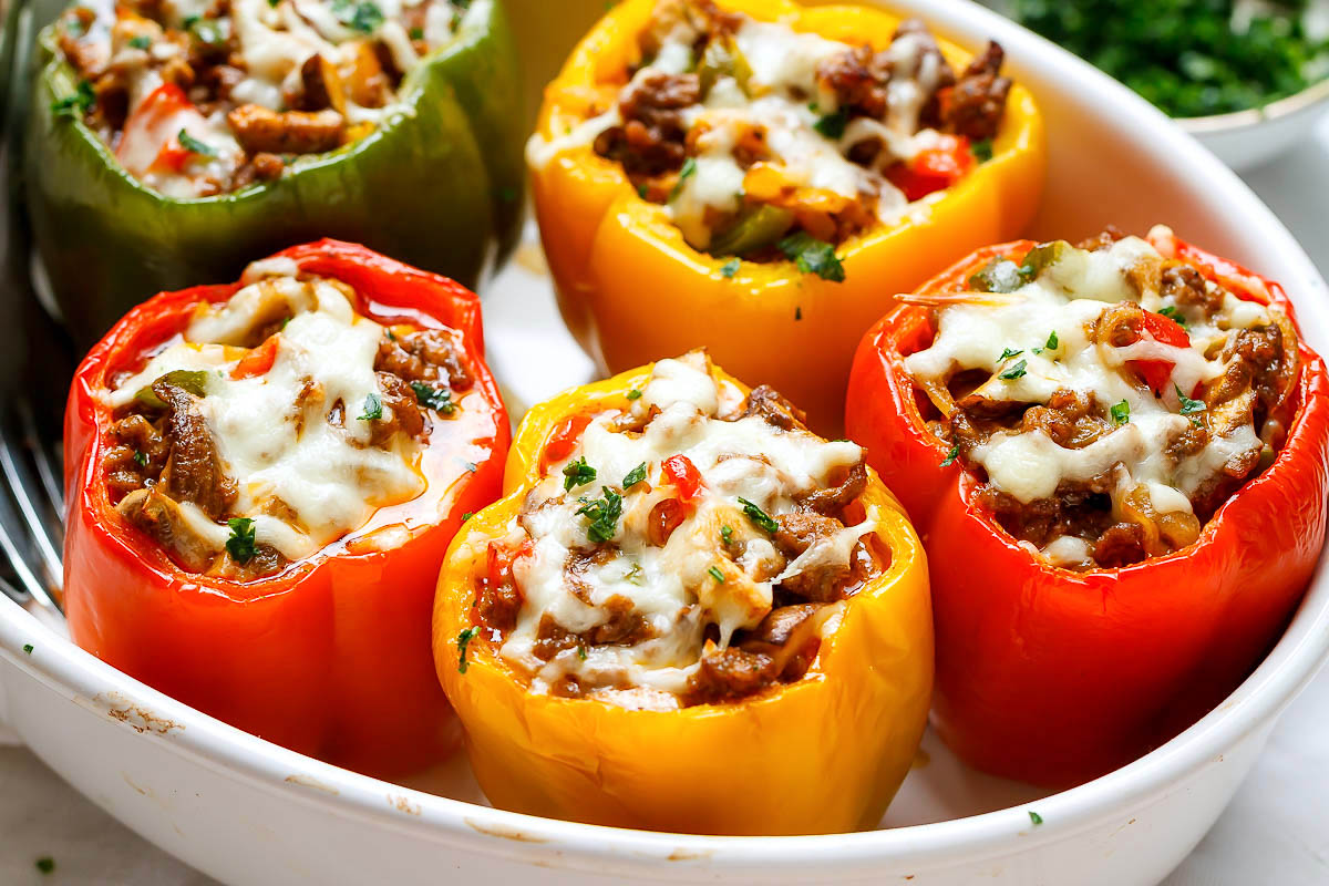 Philly-Cheese-Steak-Stuffed-Bell-Peppers